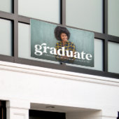 レトロはっきりした大学院の一写真卒業 横断幕 (ビルの外側)