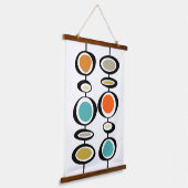 レトロはっきりした抽象芸術サークル中世紀モダン 吊り下げ型タペストリー (傾斜あり)