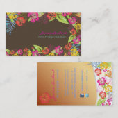 レトロはっきりした熱帯花コールカード コーリングカード (正面/裏面)