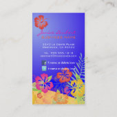 レトロはっきりした熱帯花ハイビスカス 名刺 (裏面)