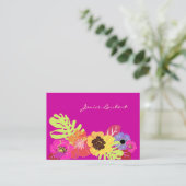 レトロはっきりした熱帯花/ダイバックグラウンド 名刺 (スタンド正面)