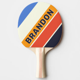 レトロはっきりした5ストライプの名 卓球ラケット