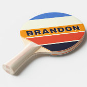 レトロはっきりした5ストライプの名 卓球ラケット (正面アングル)