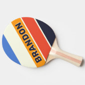 レトロはっきりした5ストライプの名 卓球ラケット (横)
