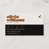 レトロはっきりした70ズボホグルーヴィ市松模様にユニークファンキーー 名刺 (裏面)