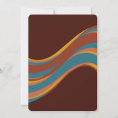 レトロはっきりした70年代レインボー・スワール結婚ズ 招待状 (裏面)