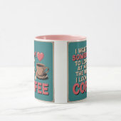 レトロはっきりした「誰か欲しい」マグカップ マグカップ (中央)