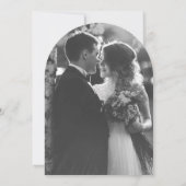 レトロはっきりしたArchフローラ結婚写真 招待状 (裏面)