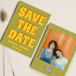 レトロはっきりしたGroovy & Bright Bohoの結婚Qrコード セーブザデート<br><div class="desc">レトロはっきりしたGroovy & Bright Bohoの結婚Qrコード</div>