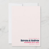 レトロはっきりしたGroovy Wavesタイポグラフィ写真 セーブザデート (裏面)