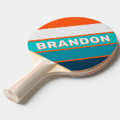 レトロはっきりしたLifeguardストライプの（名前） 卓球ラケット (正面アングル)