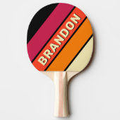 レトロはっきりしたVHSストライプの（名前） 卓球ラケット (裏面)