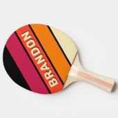 レトロはっきりしたVHSストライプの（名前） 卓球ラケット (横)