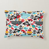 レトロはイラストレーションの航行を略奪します アクセントクッション (裏面)