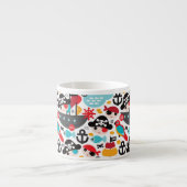 レトロはイラストレーションの航行を略奪します エスプレッソカップ (正面)