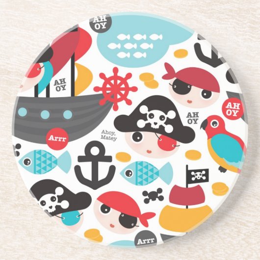 レトロはイラストレーションの航行を略奪します コースター (正面)