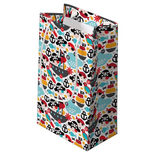 レトロはイラストレーションの航行を略奪します スモールペーパーバッグ (裏面アングル)