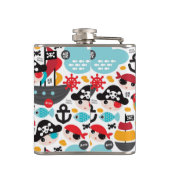 レトロはイラストレーションの航行を略奪します フラスク (裏面)