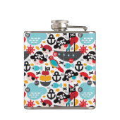 レトロはイラストレーションの航行を略奪します フラスク (裏面)