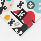 レトロはイラストレーションの航行を略奪します フリースブランケット (角)