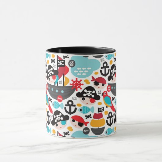 レトロはイラストレーションの航行を略奪します マグカップ (中央)