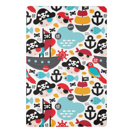 レトロはイラストレーションの航行を略奪します ミニクリップボード (裏面)