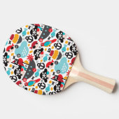 レトロはイラストレーションの航行を略奪します 卓球ラケット (横)