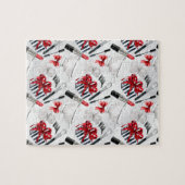 レトロはガーリーで粋なカラフルを構成します ジグソーパズル (横)