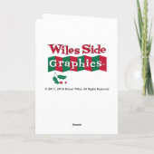 レトロはクリスマスカードを飾ります: 緑 シーズンカード (裏面)