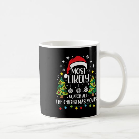 レトロはクリスマス映画を見る可能性が最も高い コーヒーマグカップ (右)