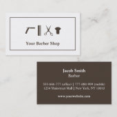 レトロはヘアカット用具の理髪店を切ります 名刺 (正面/裏面)