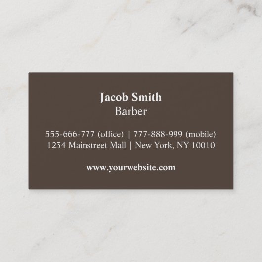 レトロはヘアカット用具の理髪店を切ります 名刺 (裏面)