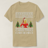レトロはホリードリーを持っているクリスマスラブパートン・ムス Tシャツ (デザイン正面)