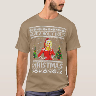 レトロはホリードリーを持っているクリスマスラブパートン・ムス Tシャツ