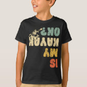 レトロはマイカヤックOKホワイトウォーターカヤッカーパドル Tシャツ (正面)