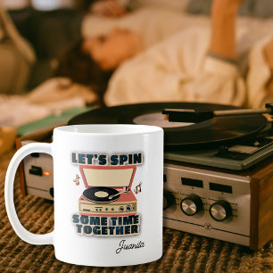レトロは一緒にレコードプレーヤーをスピンしよう コーヒーマグカップ