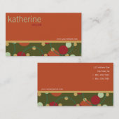 レトロは円のカスタムなテンプレートのプロフィールカードに点を打ちます 名刺 (正面/裏面)