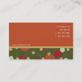 レトロは円のカスタムなテンプレートのプロフィールカードに点を打ちます 名刺 (裏面)