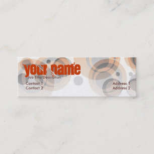 レトロは小型名刺を円形にします スキニー名刺