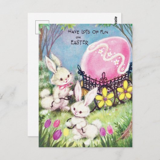 レトロは復活祭のおもしろいをたくさん持っている ポストカード (正面/裏面)