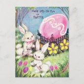 レトロは復活祭のおもしろいをたくさん持っている ポストカード (正面)