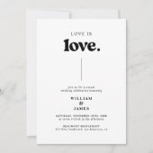 レトロは愛のゲイLGBT 結婚だ 招待状 (正面)