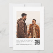 レトロは愛のゲイLGBT 結婚だ 招待状 (裏面)