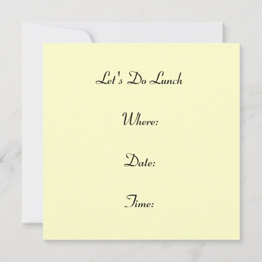 レトロは昼食の招待状の長い時間の友人をしよう 招待状 (裏面)