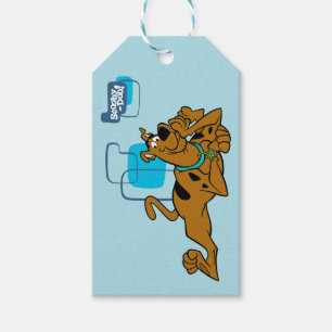 レトロは横になるScooby-Dooを平方します ギフトタグ