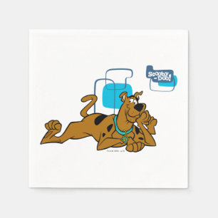 レトロは横になるScooby-Dooを平方します スタンダードカクテルナプキン