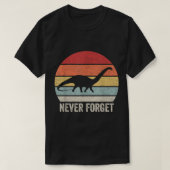 レトロは決忘れして恐竜の贈り物ヴィンテージおもしろい Tシャツ (デザイン正面)