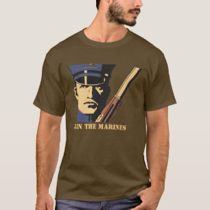 レトロは海兵隊員のカスタムな暗闇を結合します Tシャツ