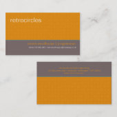 レトロは真新しい及びオレンジ名刺を一周します 名刺 (正面/裏面)