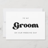 レトロは私の結婚式のデイカードで私の新郎 (正面)